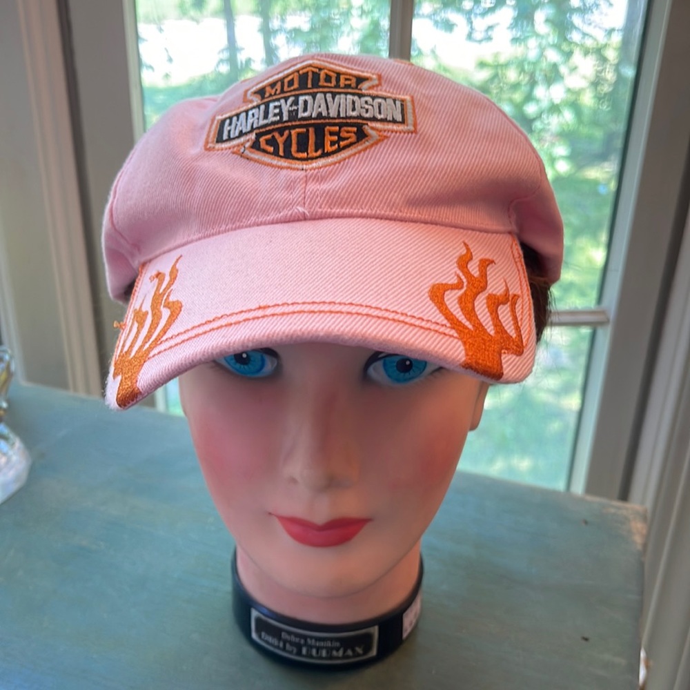 HARLEY DAVIDSON CAP PINK ORANDE ONE SIZE FITS ALL